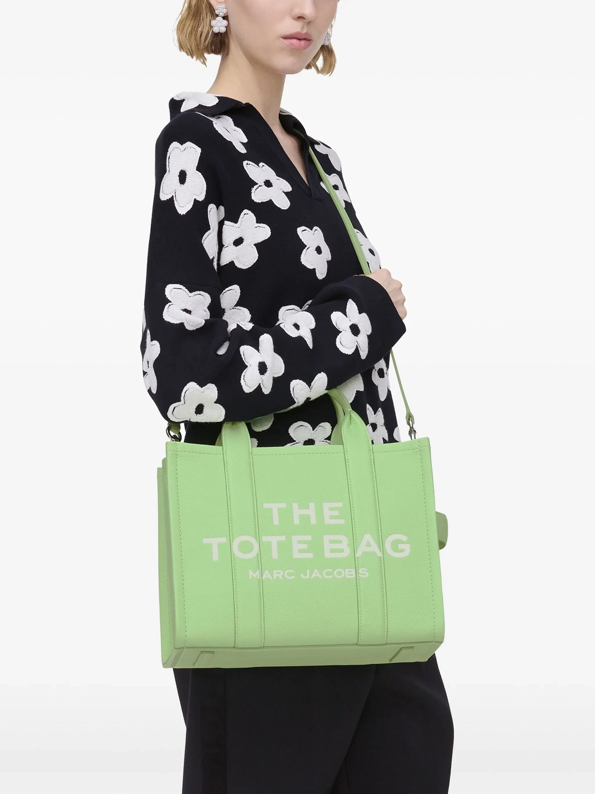 The leather medium tote bag - Image 3
