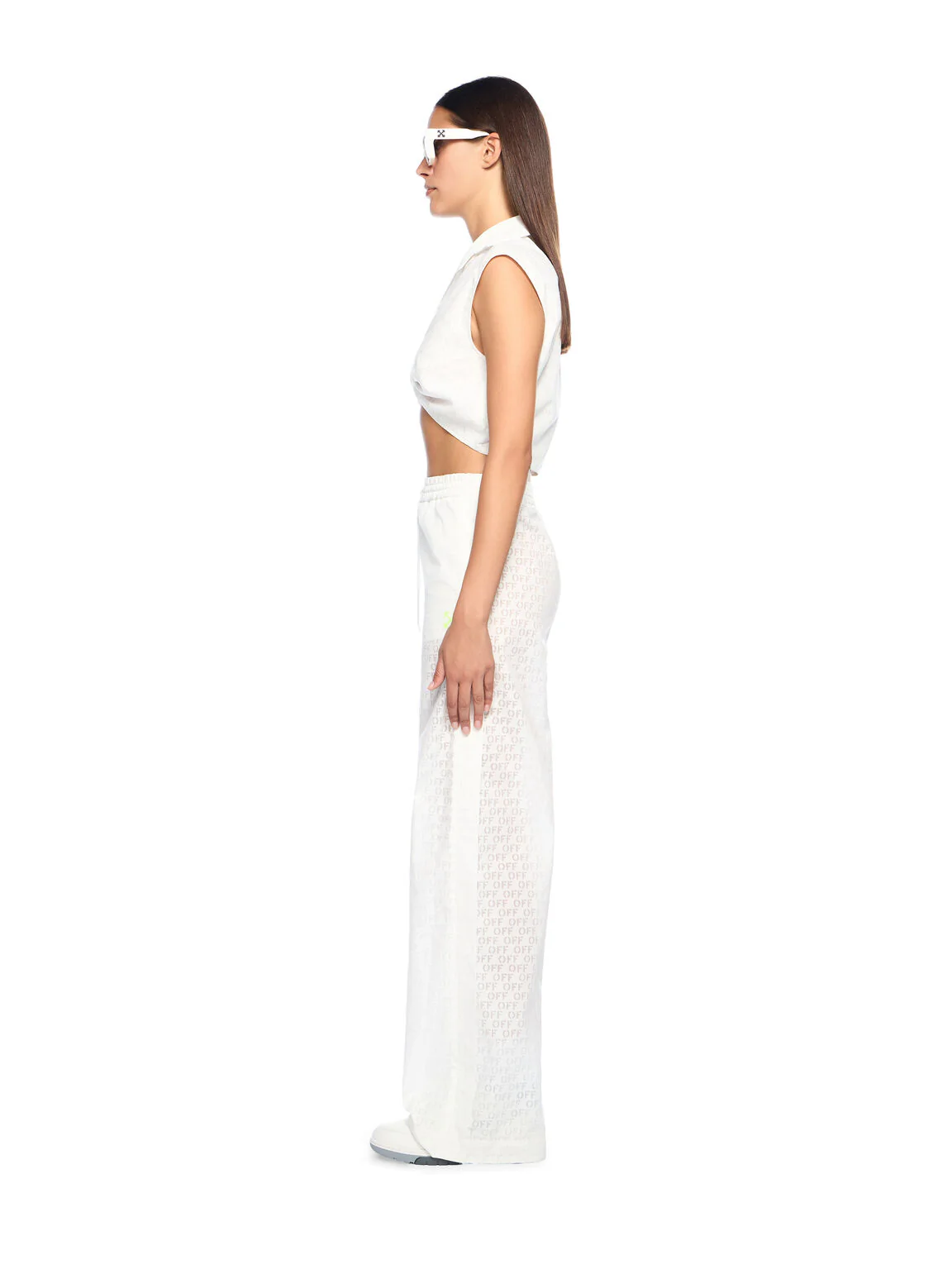 Off stamp wide-leg pants - Image 3